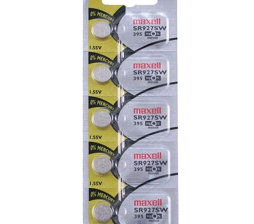 395 Maxell Watch Battery (SR927SW) - SOLD AS A PACK (5 Pieces)