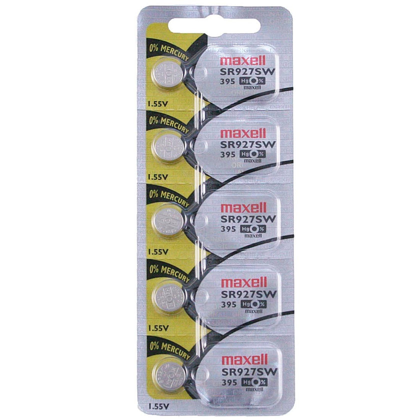 395 Maxell Watch Battery (SR927SW) - SOLD AS A PACK (5 Pieces)