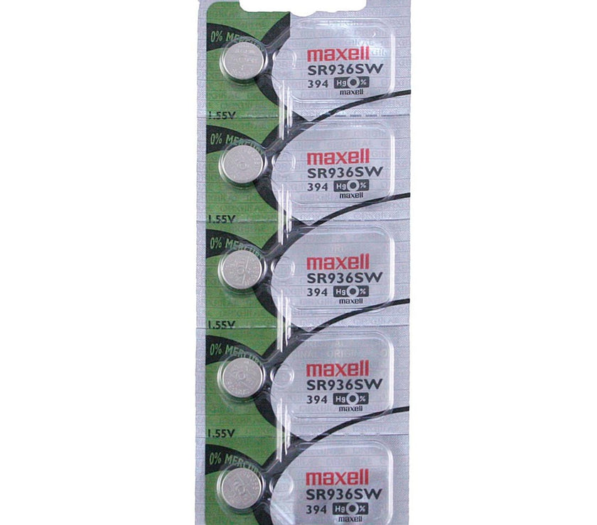 394 Maxell Watch Battery (SR936SW) - SOLD AS A PACK (5 Pieces)