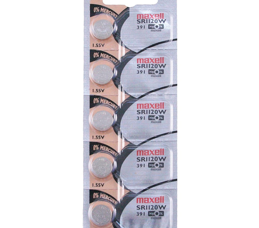 391 Maxell Watch Battery (SR1120W) - SOLD AS A PACK (5 Pieces)