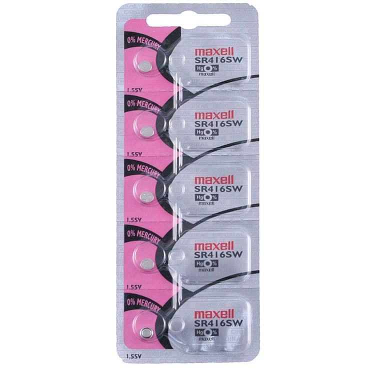 337 Maxell Watch Battery (SR416SW) - SOLD AS A PACK (5 Pieces)