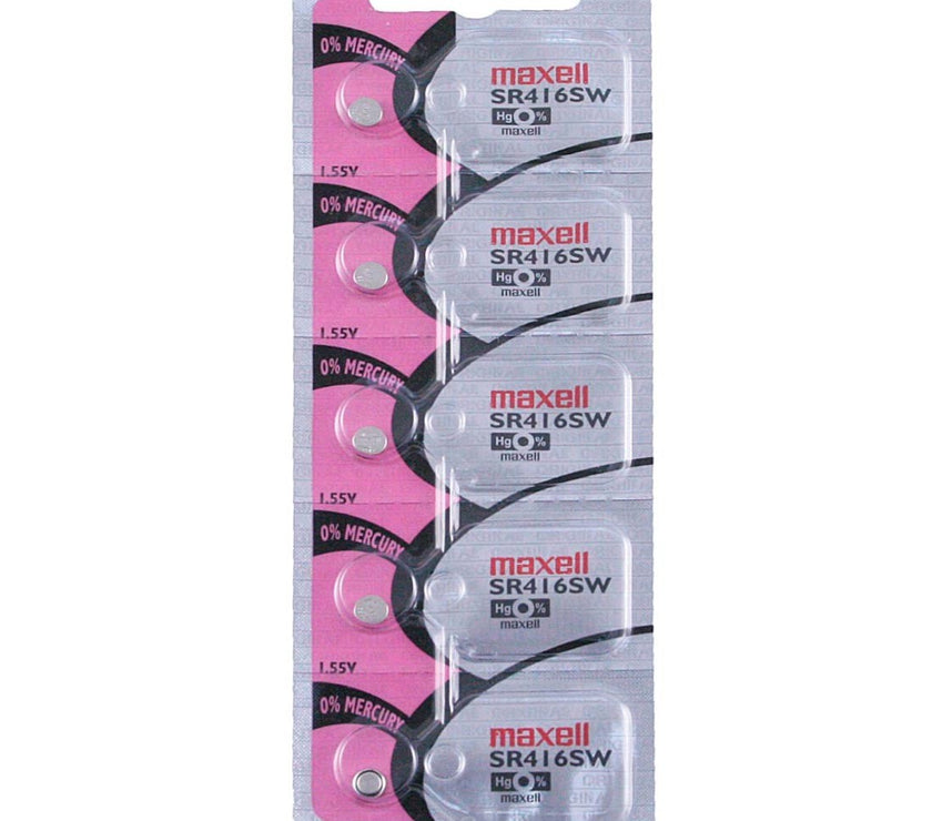 337 Maxell Watch Battery (SR416SW) - SOLD AS A PACK (5 Pieces)