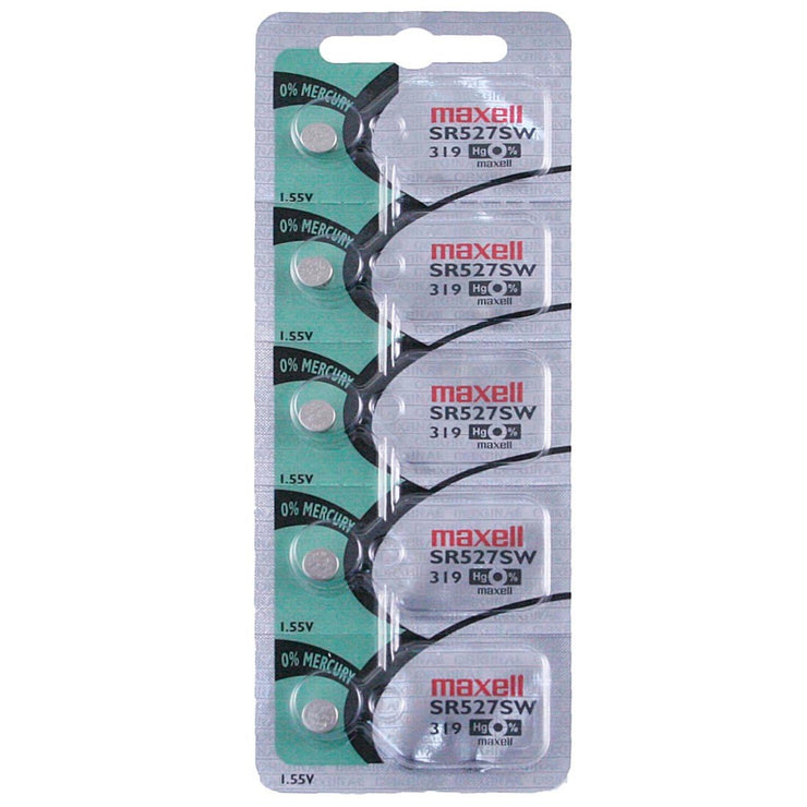 319 Maxell Watch Battery (SR527SW) - SOLD AS A PACK (5 Pieces)