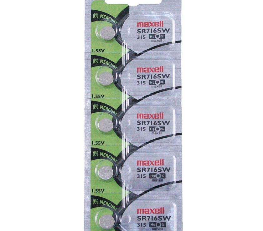 315 Maxell Watch Battery (SR716SW) - SOLD AS A PACK (5 Pieces)