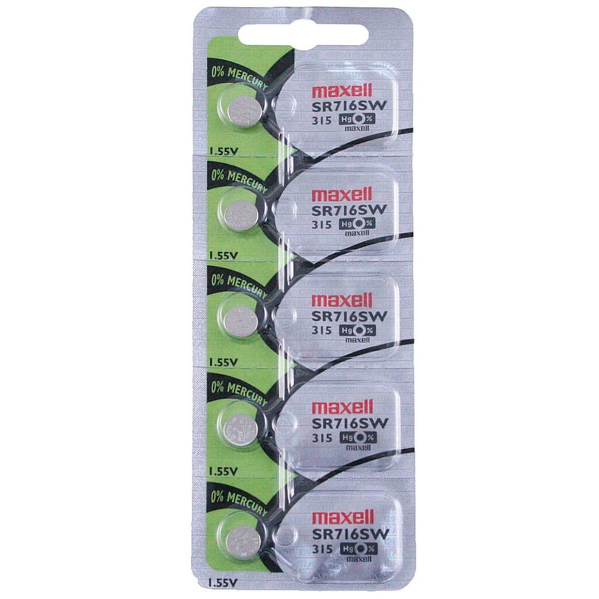 315 Maxell Watch Battery (SR716SW) - SOLD AS A PACK (5 Pieces)