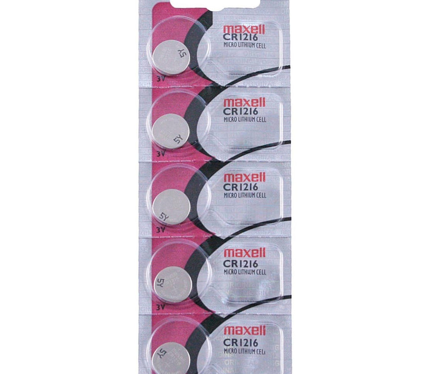 CR1216 Maxell Watch Battery - SOLD AS A PACK (5 Pieces)