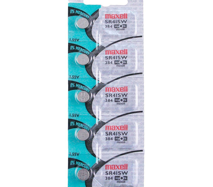 384 Maxell Watch Battery (SR41SW) - SOLD AS A PACK (5 Pieces)