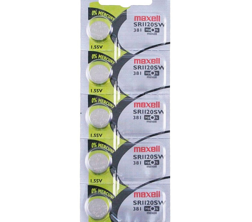 381 Maxell Watch Battery (SR1120SW) - SOLD AS A PACK (5 Pieces)