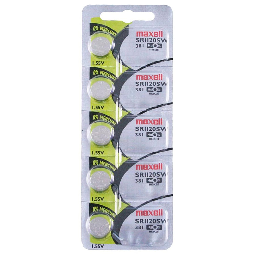 381 Maxell Watch Battery (SR1120SW) - SOLD AS A PACK (5 Pieces)