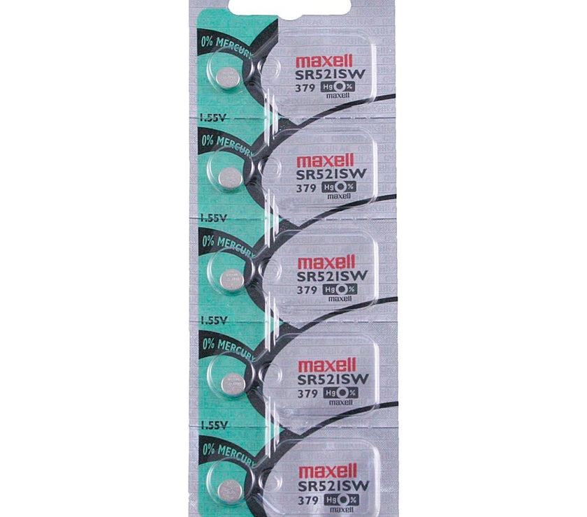 379 Maxell Watch Battery (SR521SW) - SOLD AS A PACK (5 Pieces)