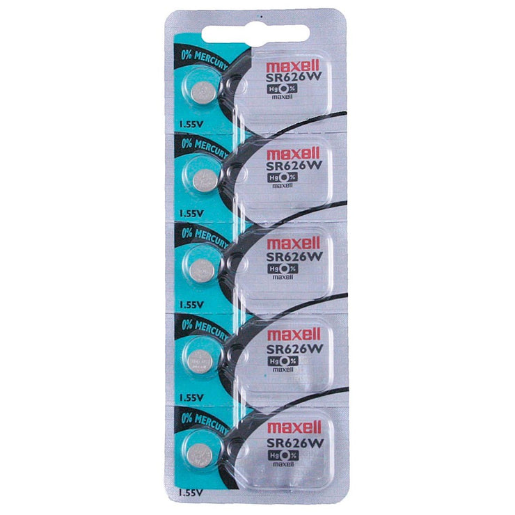 376 Maxell Watch Battery (SR626W) - SOLD AS A PACK (5 Pieces)