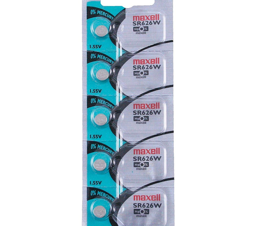 376 Maxell Watch Battery (SR626W) - SOLD AS A PACK (5 Pieces)