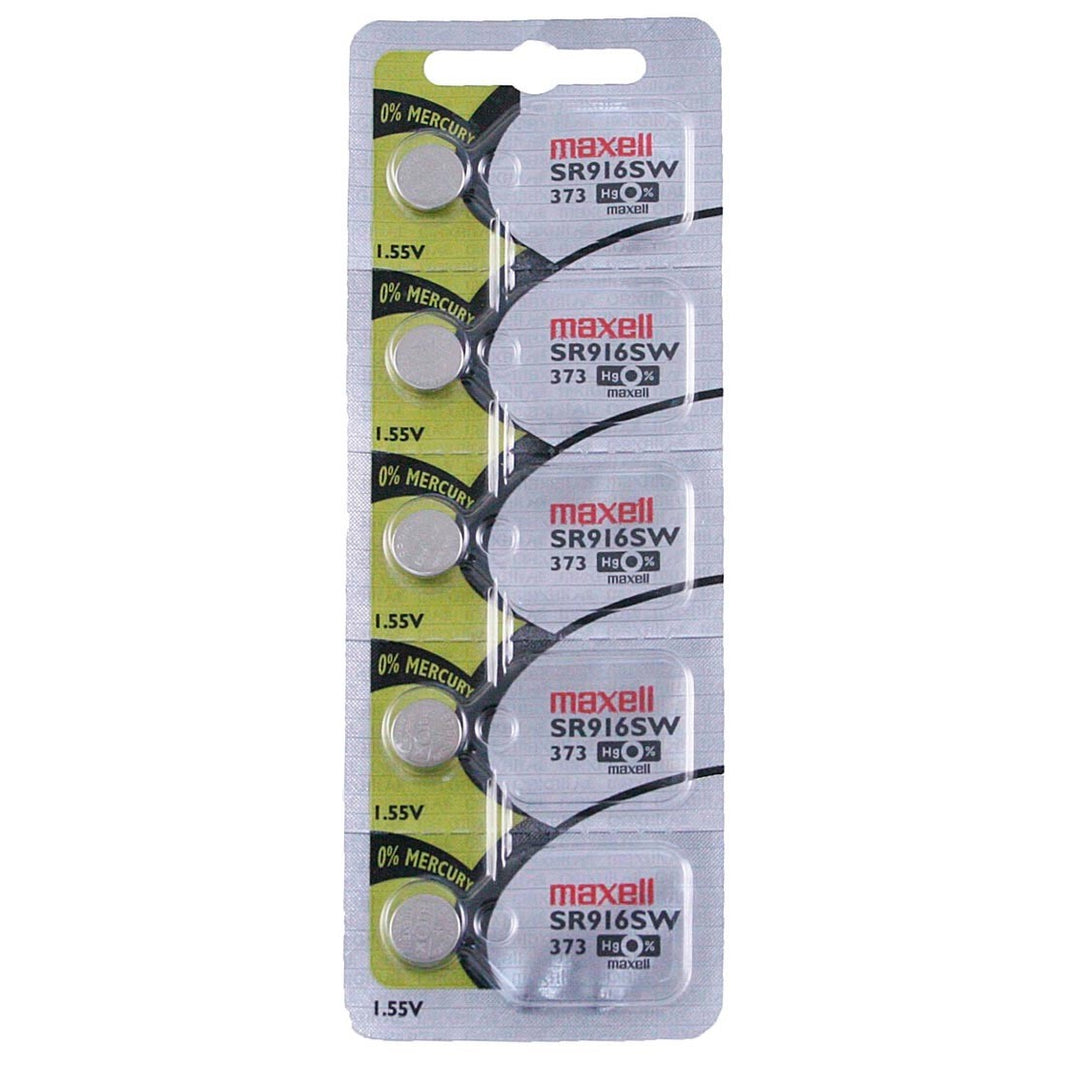 373 Maxell Watch Battery (SR916SW) - SOLD AS A PACK (5 Pieces)