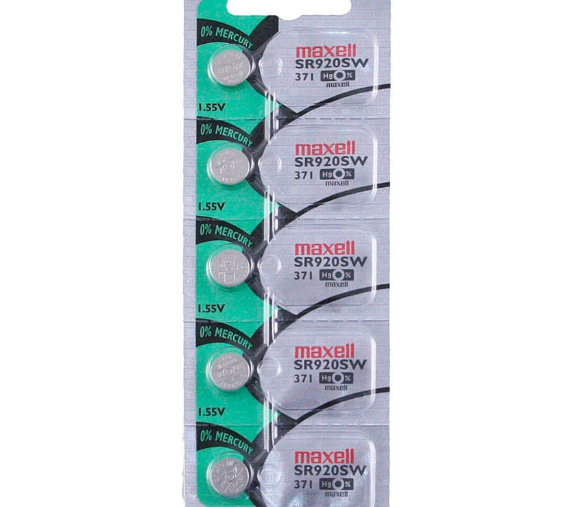 371 Maxell Watch Battery (SR920SW) - SOLD AS A PACK (5 Pieces)