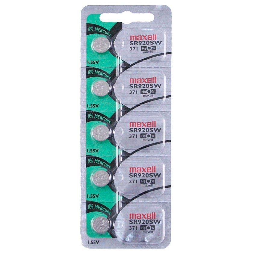 371 Maxell Watch Battery (SR920SW) - SOLD AS A PACK (5 Pieces)