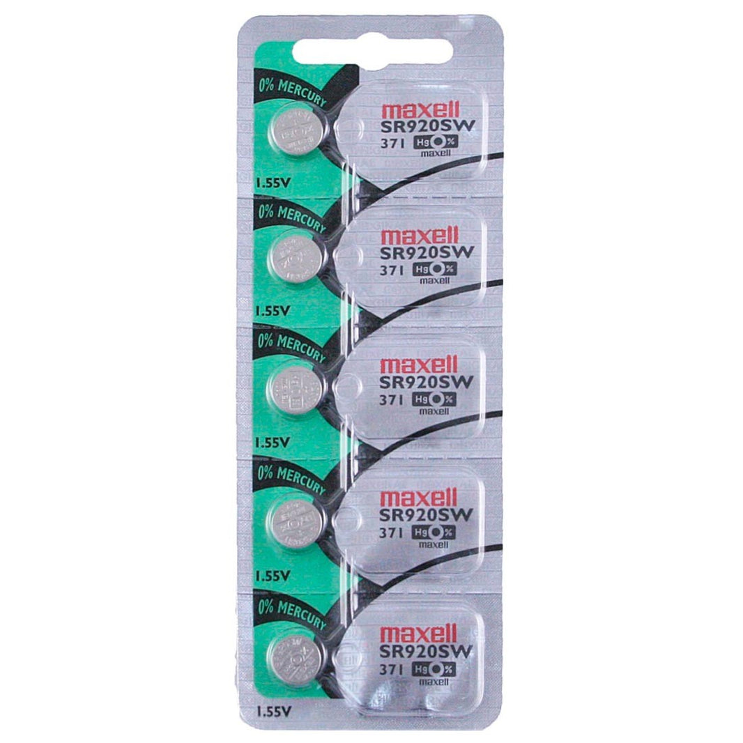 371 Maxell Watch Battery (SR920SW) - SOLD AS A PACK (5 Pieces)