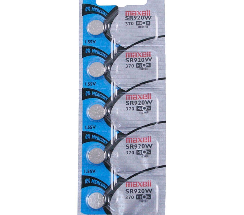 370 Maxell Watch Battery (SR920W) - SOLD AS A PACK (5 Pieces)