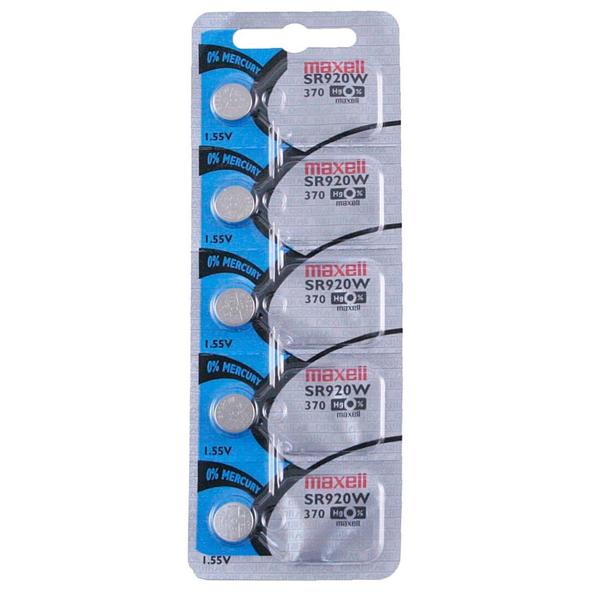 370 Maxell Watch Battery (SR920W) - SOLD AS A PACK (5 Pieces)