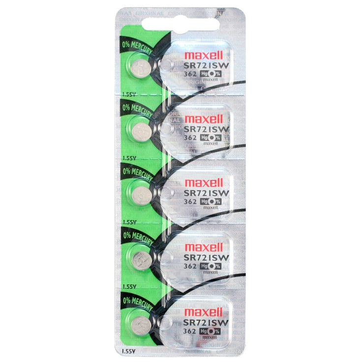 362 Maxell Watch Battery (SR721SW) - SOLD AS A PACK (5 Pieces)