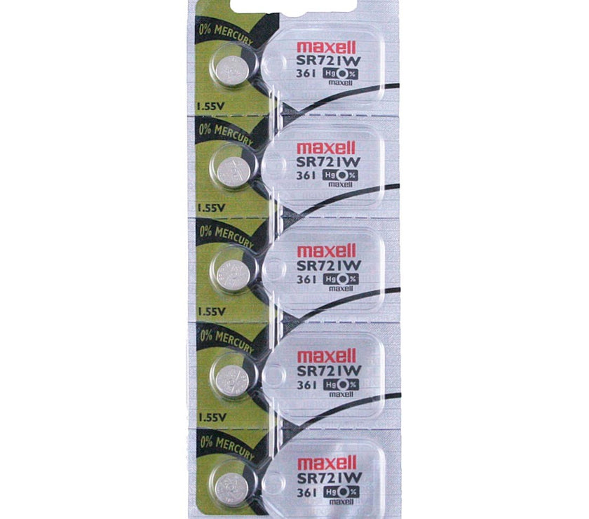 361 Maxell Watch Battery (SR721W) - SOLD AS A PACK (5 Pieces)