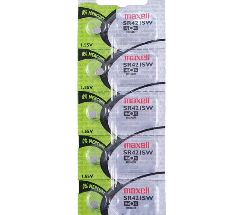 348 Maxell Watch Battery (SR421SW) - SOLD AS A PACK (5 Pieces)