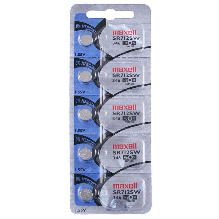 346 Maxell Watch Battery (SR712SW) - SOLD AS A PACK (5 Pieces)