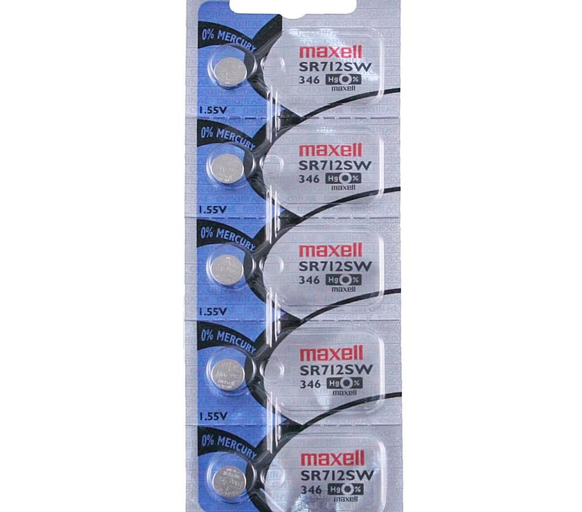 346 Maxell Watch Battery (SR712SW) - SOLD AS A PACK (5 Pieces)