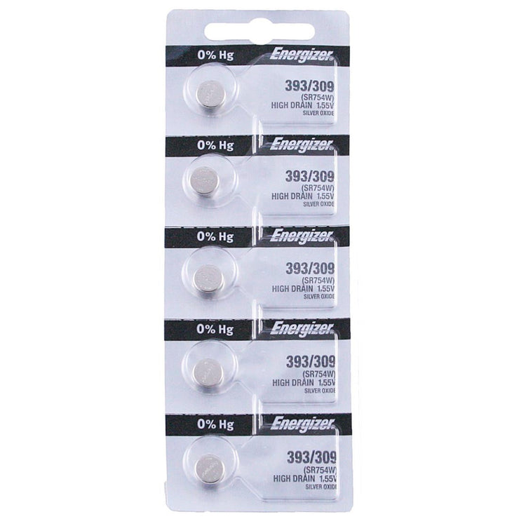 393/309 Energizer Watch Battery (SR754SW) - SOLD IN A PACK (5 Pieces)