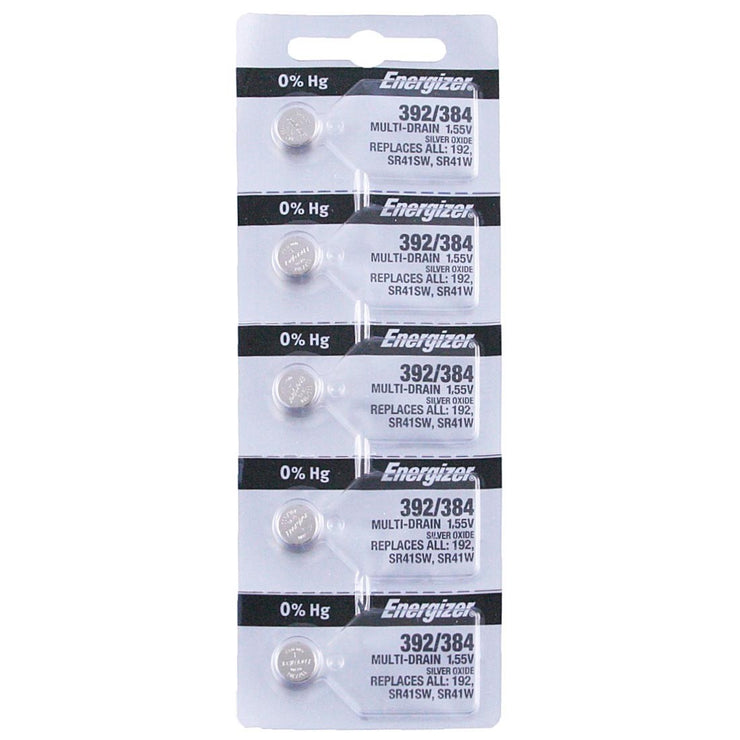 392/384 Energizer Watch Battery (SR41W) - SOLD IN A PACK (5 Pieces)