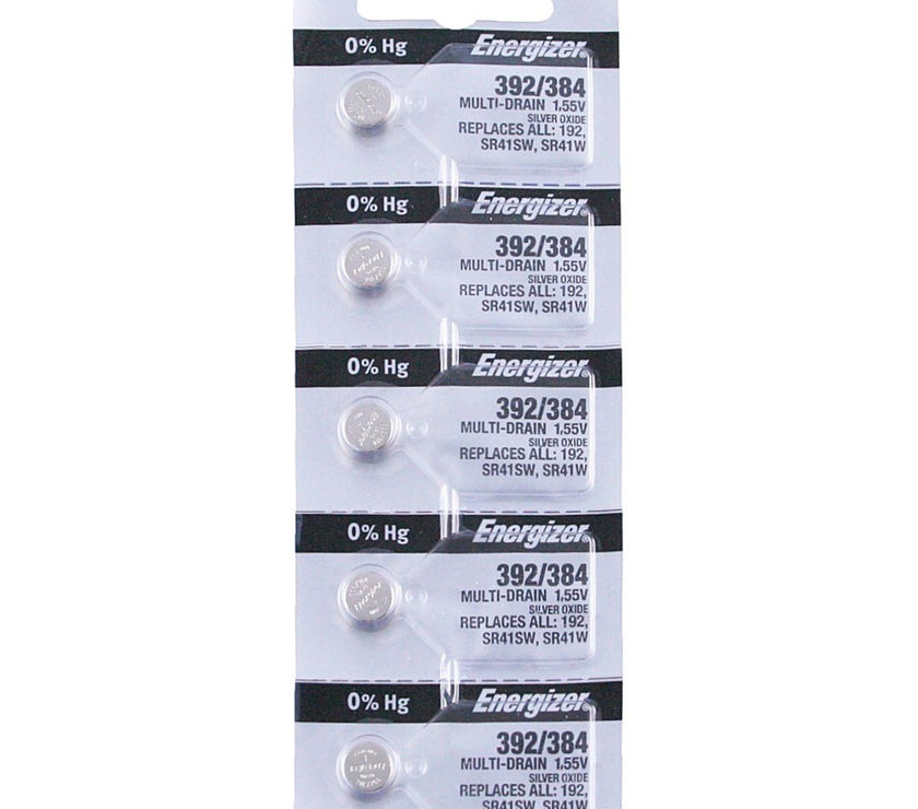 392/384 Energizer Watch Battery (SR41W) - SOLD IN A PACK (5 Pieces)