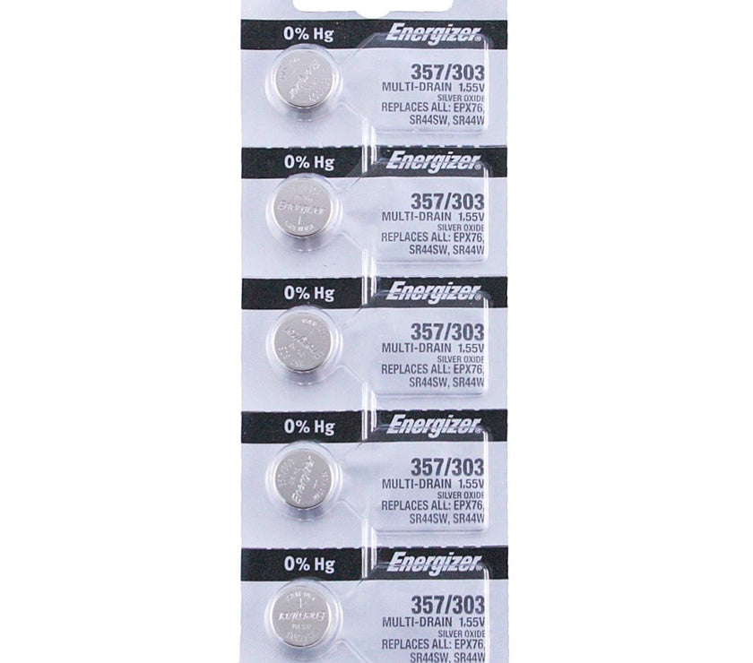 357/303 Energizer Watch Battery (SR44W) - SOLD IN A PACK (5 Pieces)