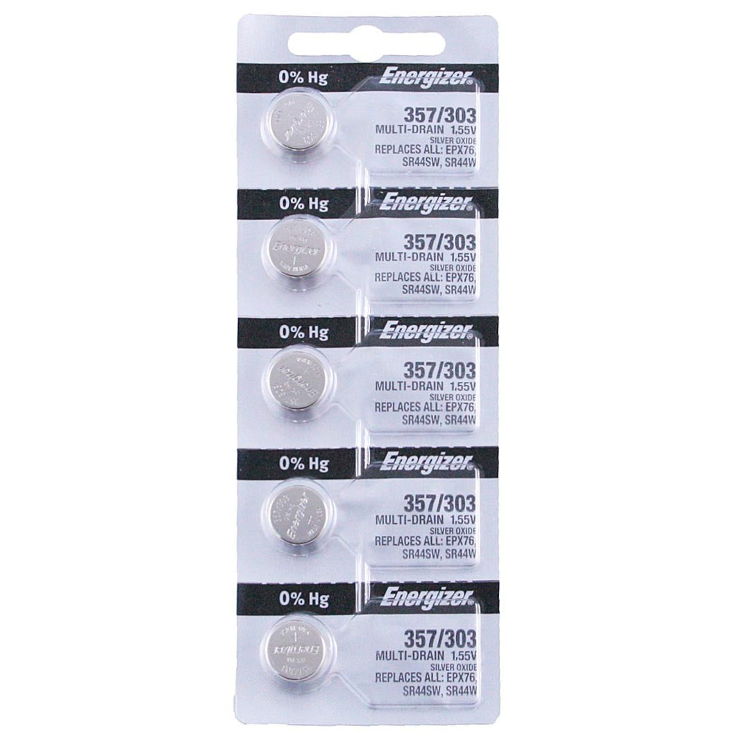 357/303 Energizer Watch Battery (SR44W) - SOLD IN A PACK (5 Pieces)