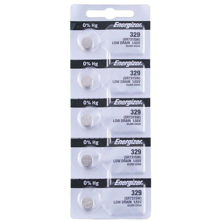 329 Energizer Watch Battery (SR731SW) - SOLD IN A PACK (5 Pieces)