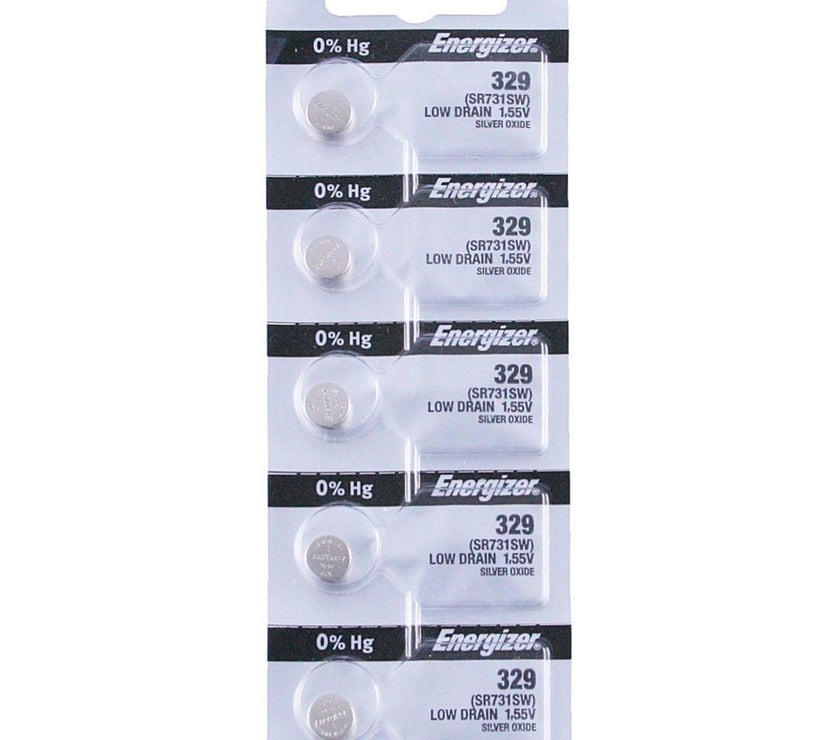 329 Energizer Watch Battery (SR731SW) - SOLD IN A PACK (5 Pieces)