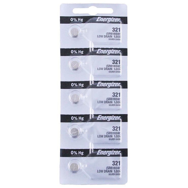 321 Energizer Watch Battery (SR616SW) - SOLD IN A PACK (5 Pieces)