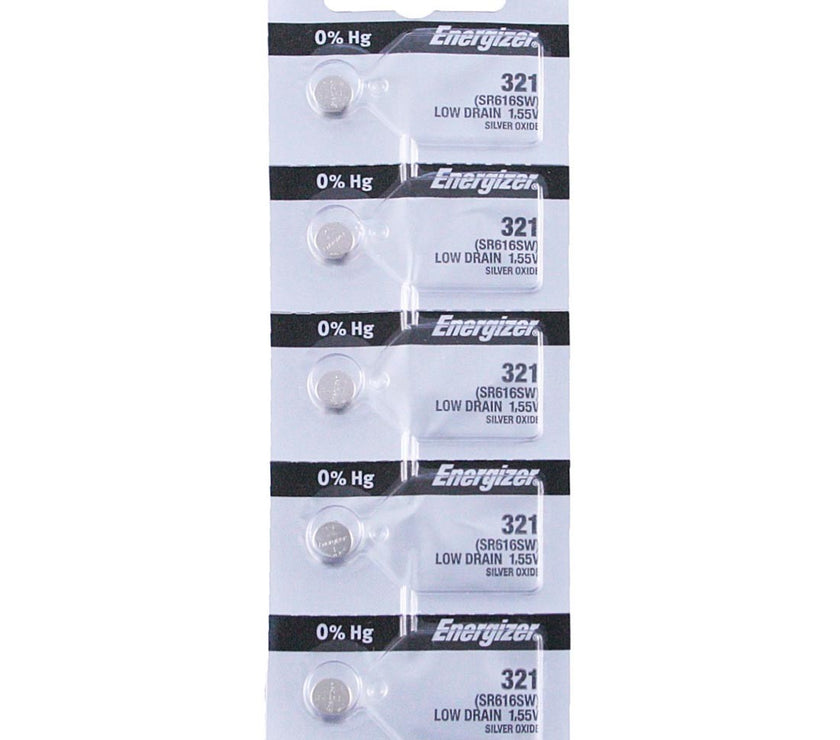 321 Energizer Watch Battery (SR616SW) - SOLD IN A PACK (5 Pieces)