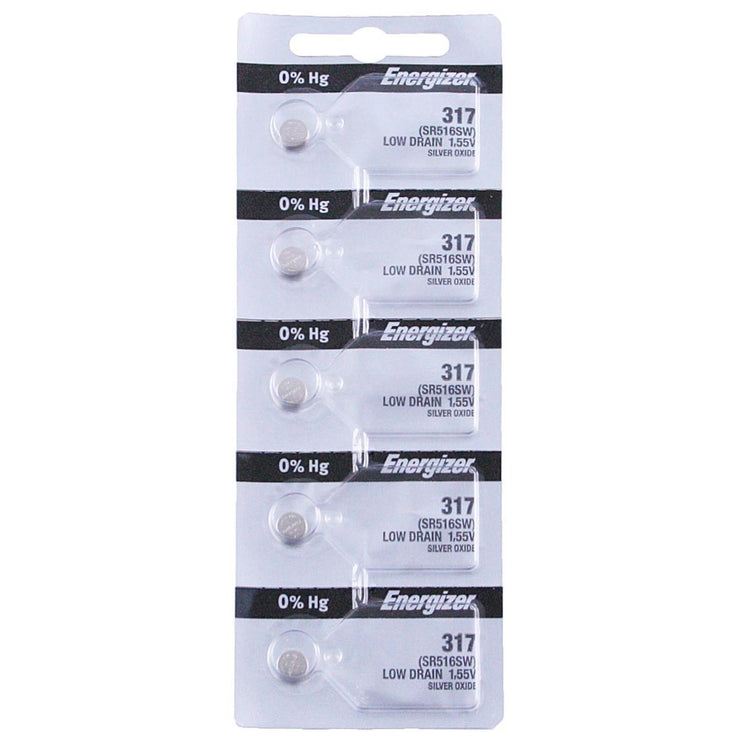 317 Energizer Watch Battery (SR516SW) - SOLD IN A PACK (5 Pieces)