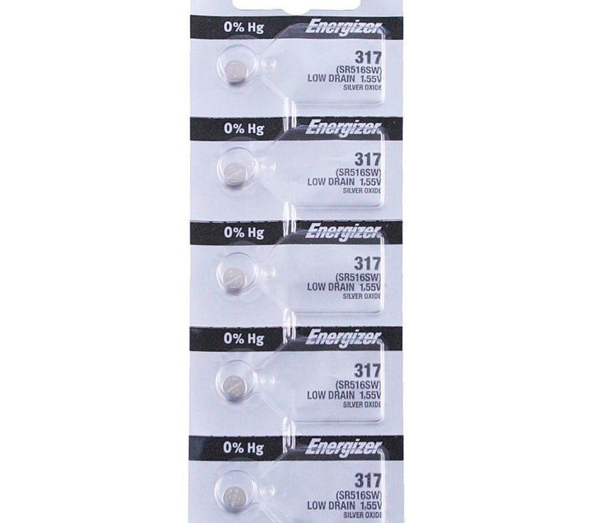 317 Energizer Watch Battery (SR516SW) - SOLD IN A PACK (5 Pieces)