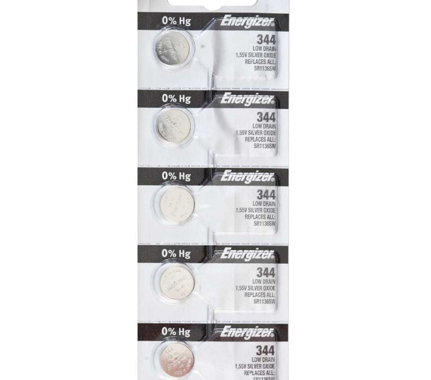 344 Energizer Watch Battery (SR1136SW) - SOLD IN A PACK (5 Pieces)