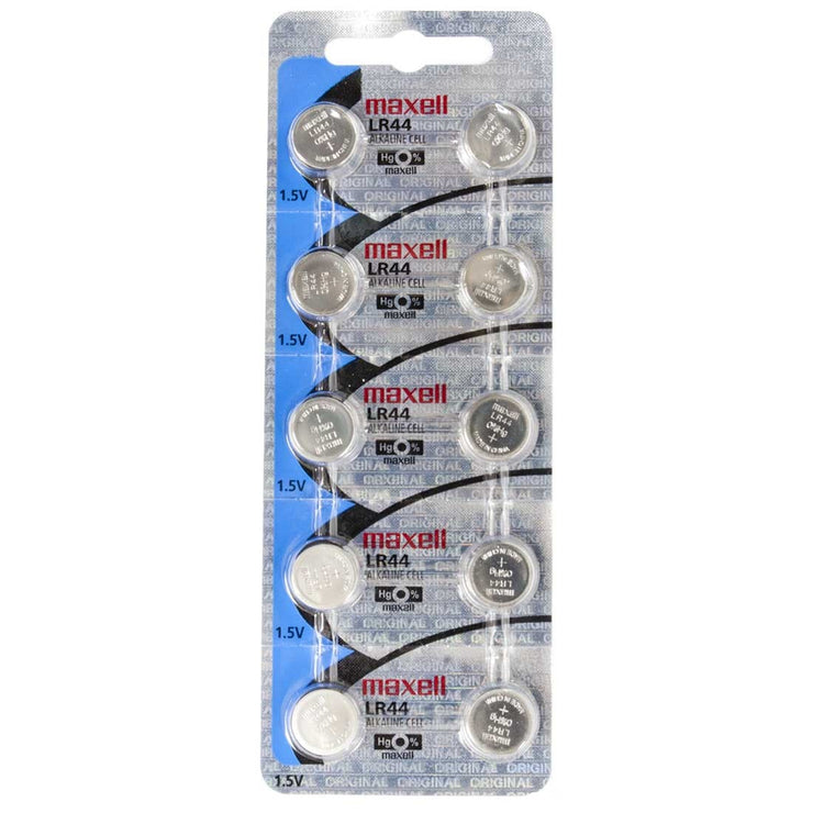 LR44 Maxell Watch Battery - SOLD AS A PACK (10 Pieces)