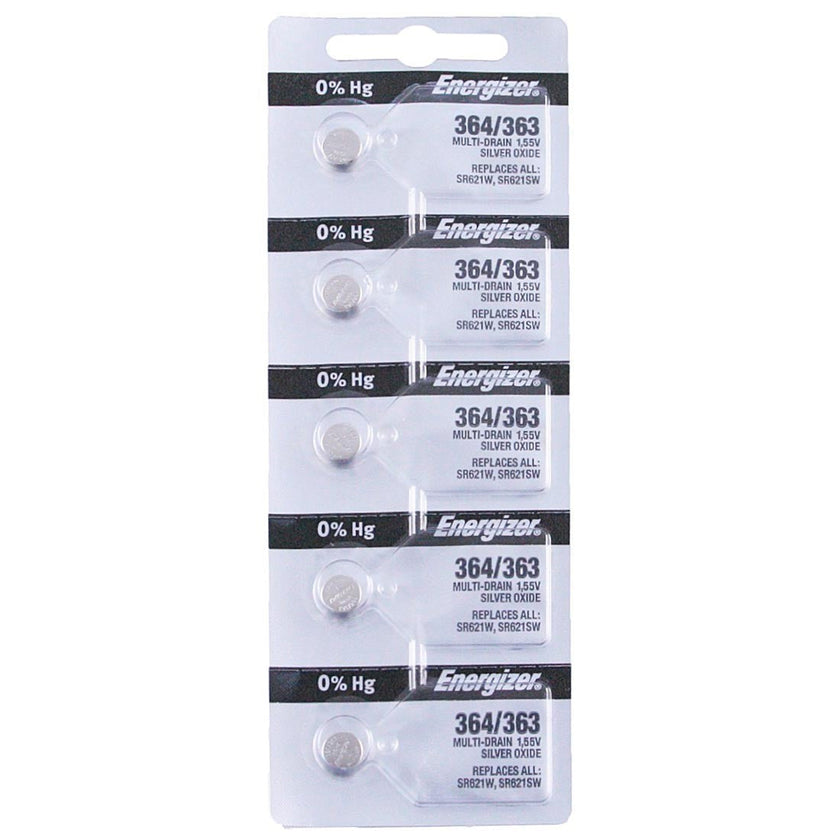 364/363 Energizer Watch Battery (SR621SW) - SOLD IN A PACK (5 Pieces)