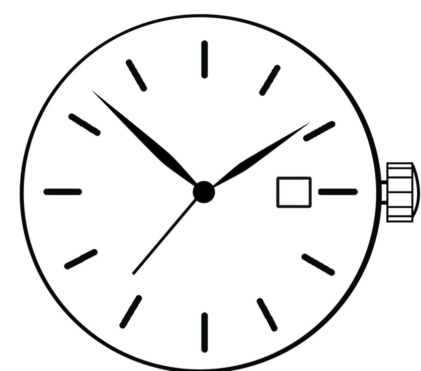 Hattori VJ12 Date 3 Japan Quartz Movement (Various Heights)