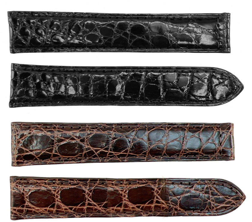 ROCHET No. 725 Crocodile Grain to fit Cartier Deployment Buckle Leather Straps(15mm~17mm)