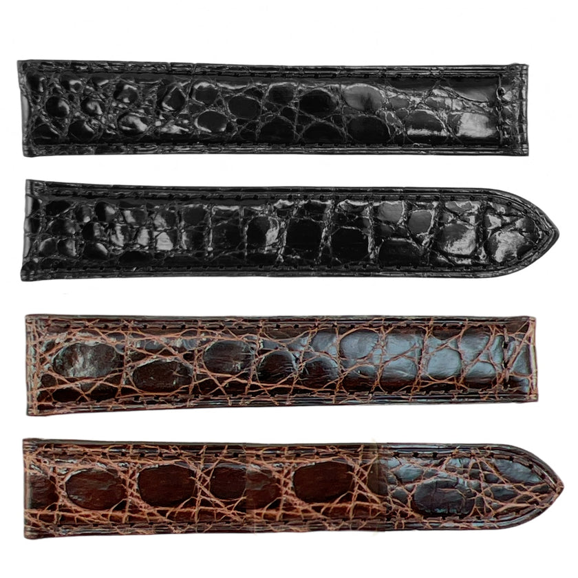 ROCHET No. 725 Crocodile Grain to fit Cartier Deployment Buckle Leather Straps(15mm~17mm)