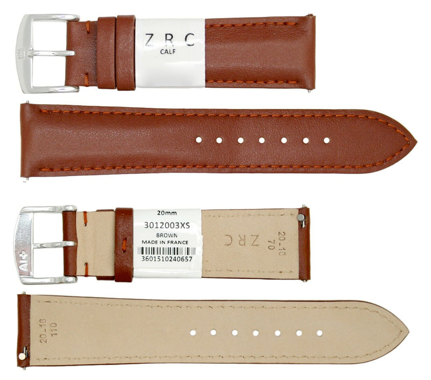 ROCHET No. 301 Calfskin Grain Fine Leather Quick Release SHORT Straps (12mm~22mm)