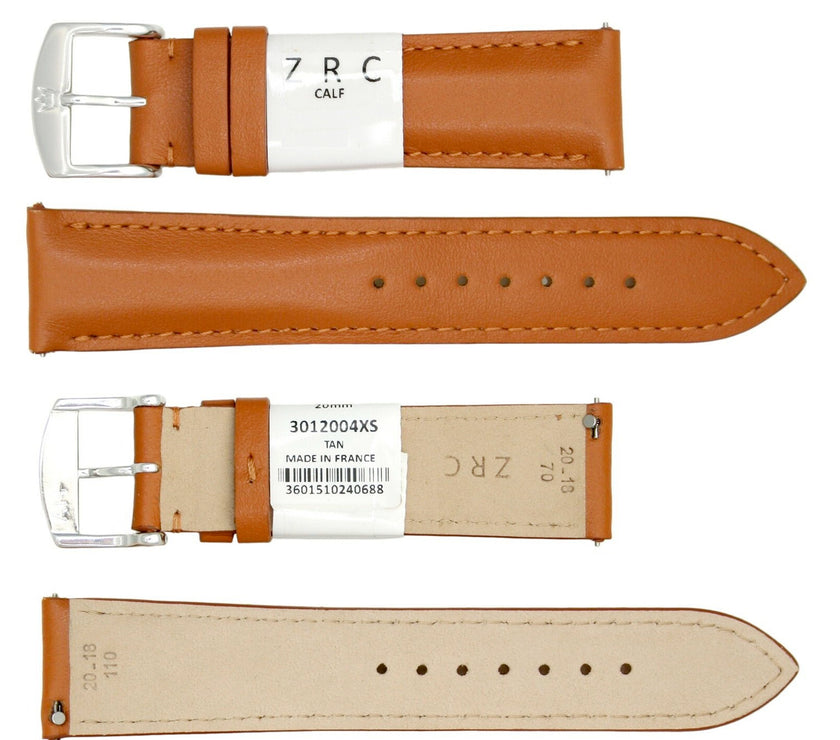 ROCHET No. 301 Calfskin Grain Fine Leather Quick Release SHORT Straps (12mm~22mm)