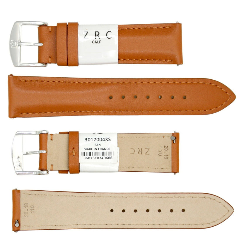 ROCHET No. 301 Calfskin Grain Fine Leather Quick Release SHORT Straps (12mm~22mm)