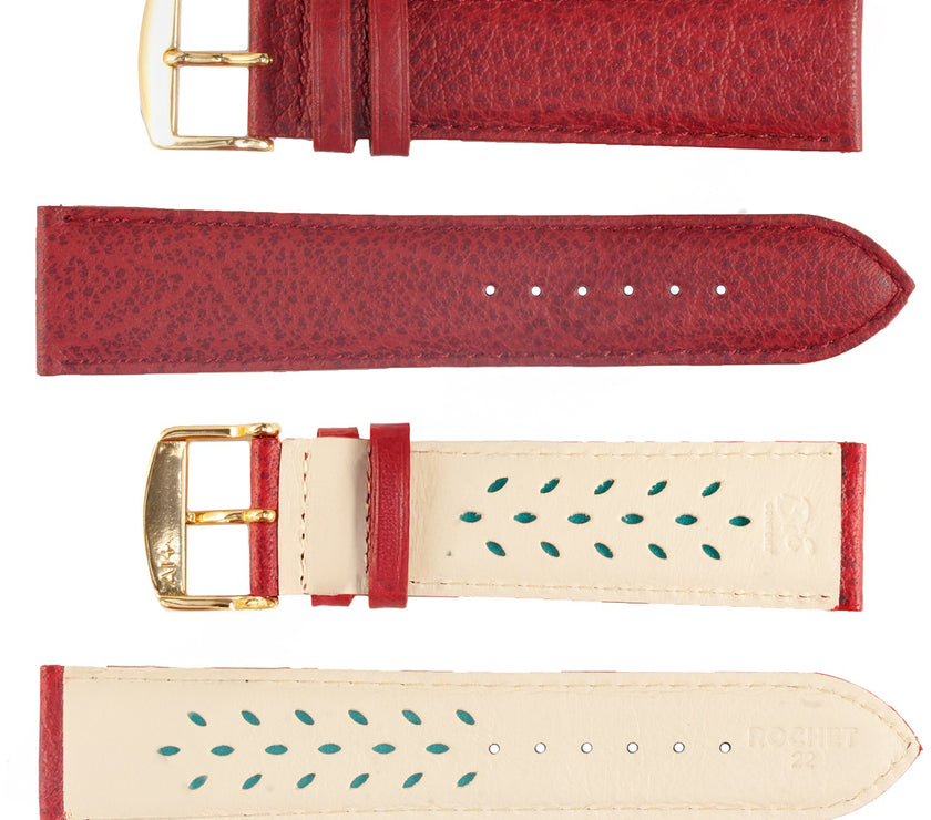 ROCHET No. 502 Buffalo Grain Fine Leather Aerocomfort Straps (10mm~22mm)