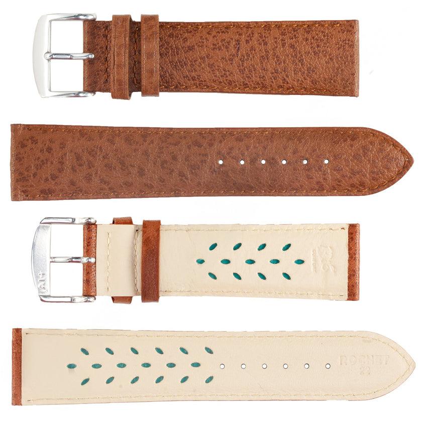 ROCHET No. 502 Buffalo Grain Fine Leather Aerocomfort Straps (10mm~22mm)