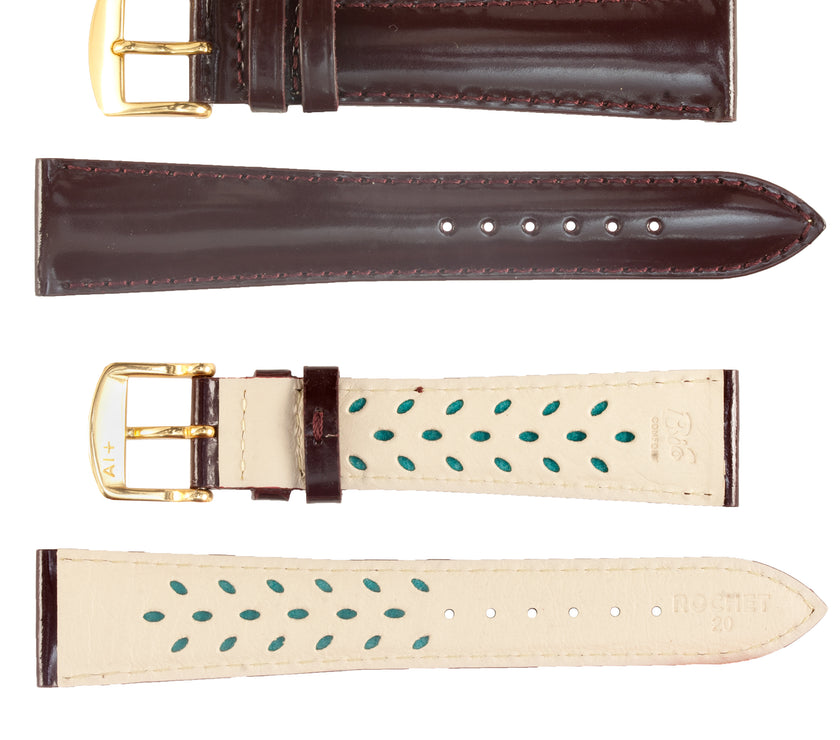 ROCHET No. 503 Calfskin Grain Fine Leather Aerocomfort Straps (6mm~24mm)